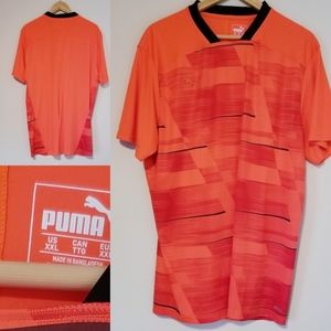 Puma Mens Soccer Jersey. Neon Orange. XXL